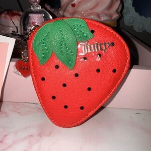 Juicy Couture Sweet Juicy L-Berry Coin Pouch in Red & Green